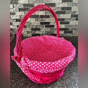 🎆Bundle 5 items for $20 🎆 
Pink Polka Dot Basket